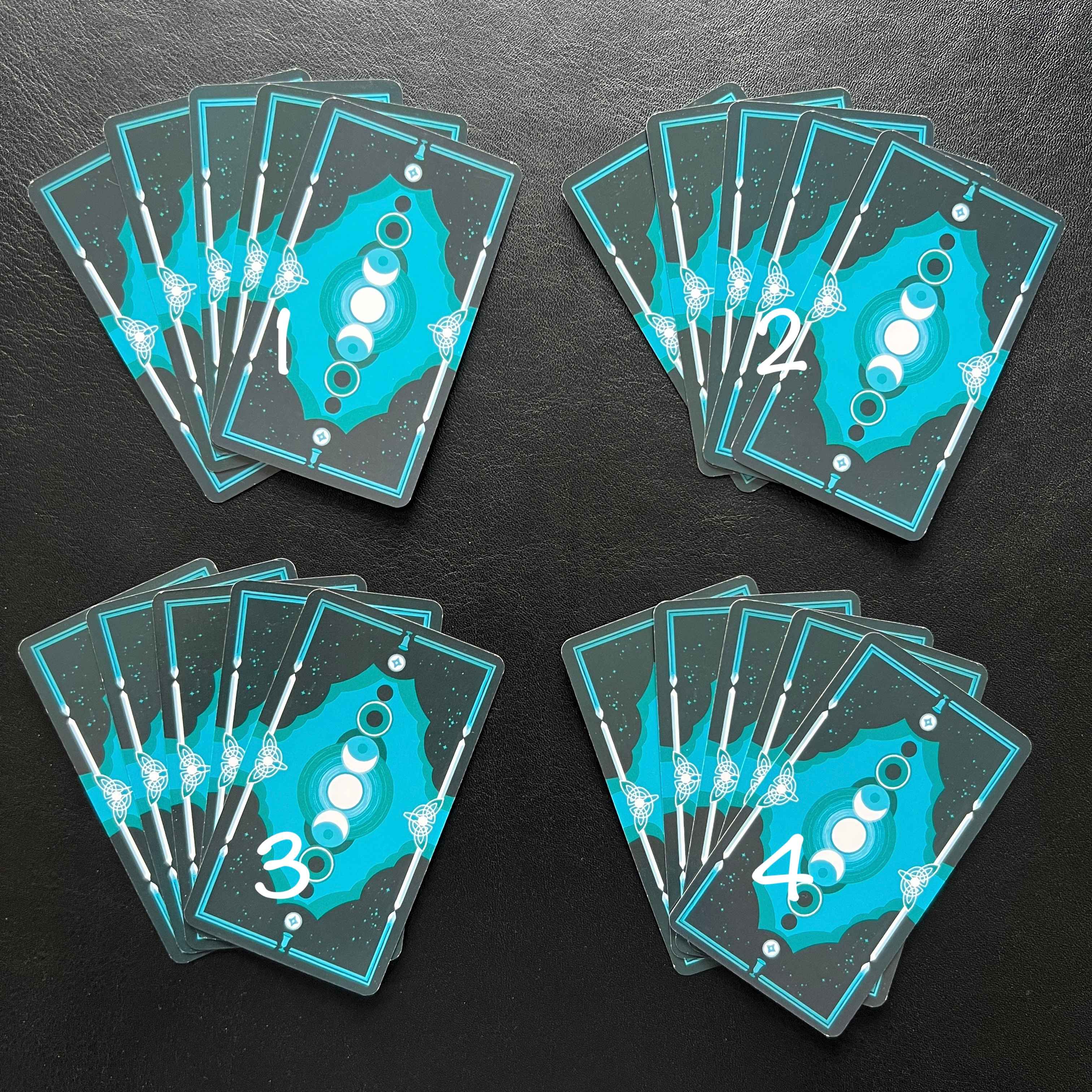 Four-option pick-a-pile tarot reading with four piles to choose from