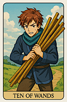 Ten of Wands tarot card