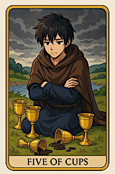 Five of Cups tarot card