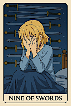 Nine of Swords tarot card